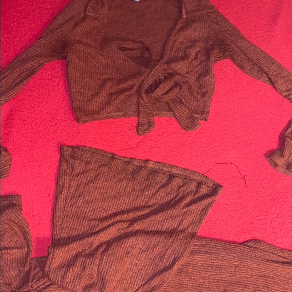 Two piece bell bottom pants